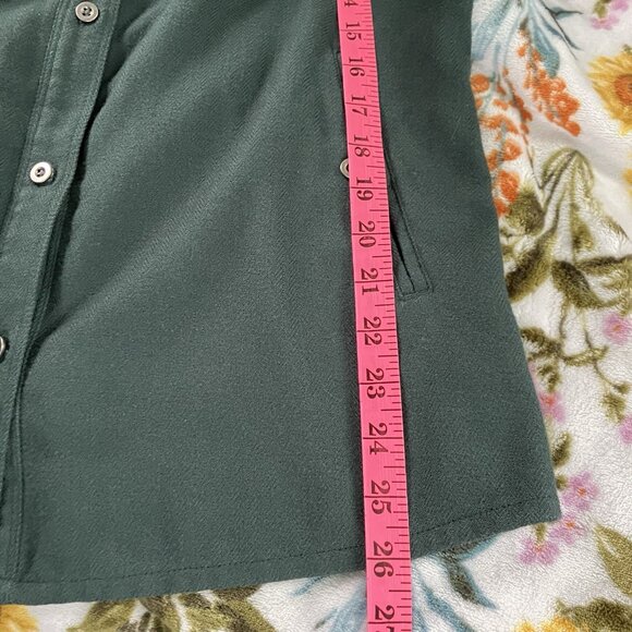 Outdoor Research Feedback Flannel Hoodie Womens S Green Button Up Gorpcore - Picture 6 of 8